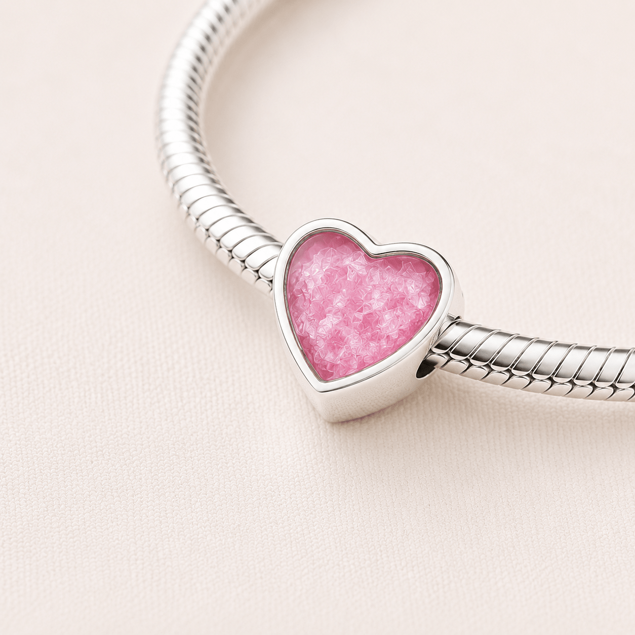 BELOVED PAVE HEART CHARM - Memories of You