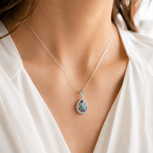 OPHELIA TEARDROP HALO PENDANT - Memories of You
